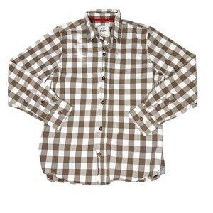 Mini Boden Checkered Long Sleeve Button Down Size 9-10Y